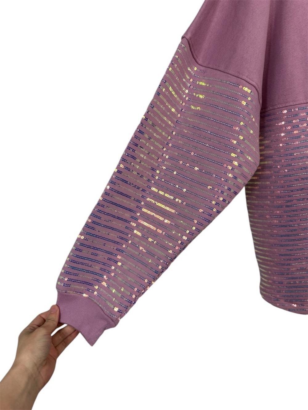 Disney Parks WDW 50th Anniversary Pink Iridescent Sequin Spirit Jersey L - Picture 4 of 9